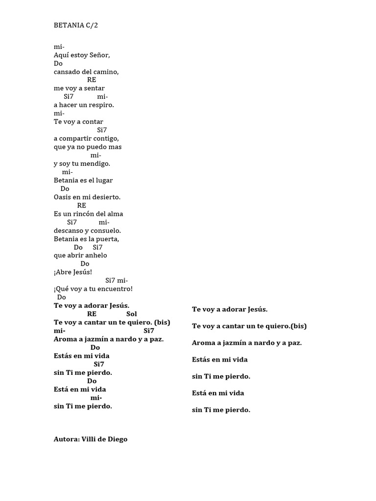 Betania Canción | PDF