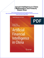 Ebook Artificial Financial Intelligence in China Financial Mathematics and Fintech Dawei Zhao Online PDF All Chapter