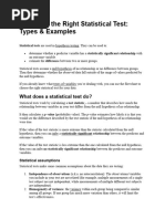 Choosing The Right Statistical Test