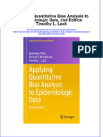 Ebook Applying Quantitative Bias Analysis To Epidemiologic Data 2Nd Edition Timothy L Lash Online PDF All Chapter