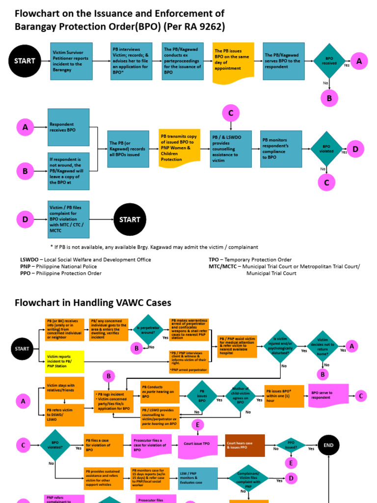 Flowchart on the Issuance and Enforcement of Barangay | Download Free ...