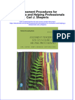 Ebook Assessment Procedures For Counselors and Helping Professionals Carl J Sheperis Online PDF All Chapter