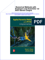 Ebook Applied Numerical Methods With Python For Engineers and Scientists 1St Edition Steven Chapra Online PDF All Chapter