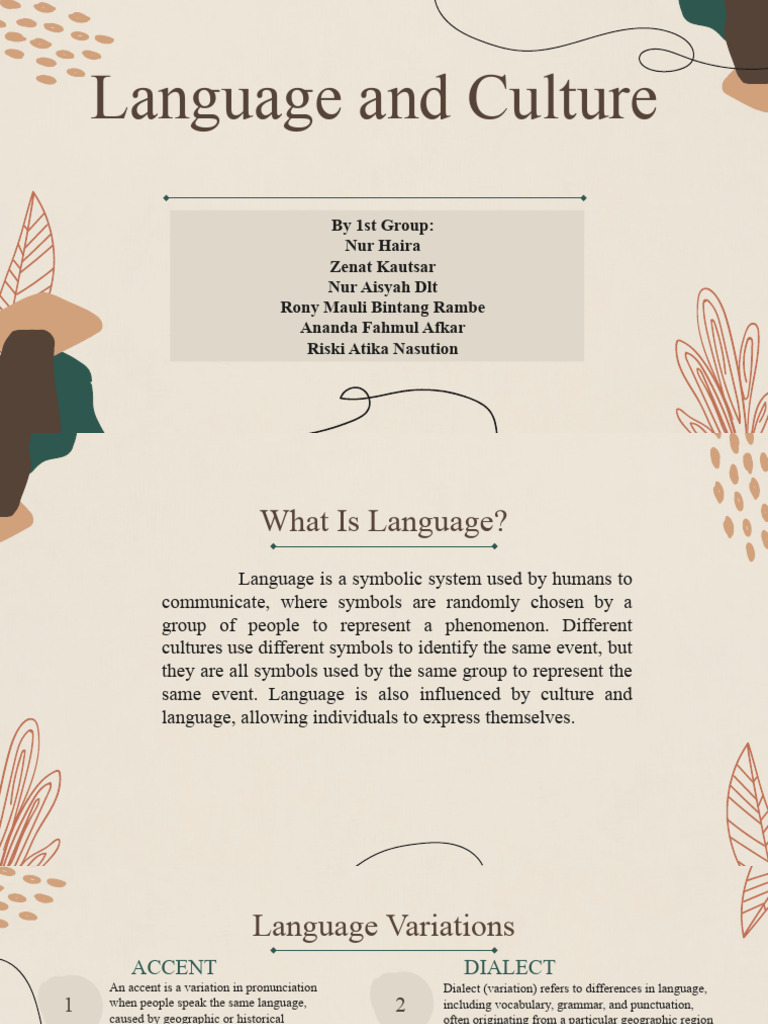 Language and Culture 1st Group CCU | PDF | Cross Cultural Communication ...