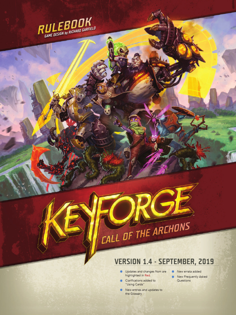 KeyForge Rulebook Version 1.4 Overview | PDF | Ephemera | Gaming Devices