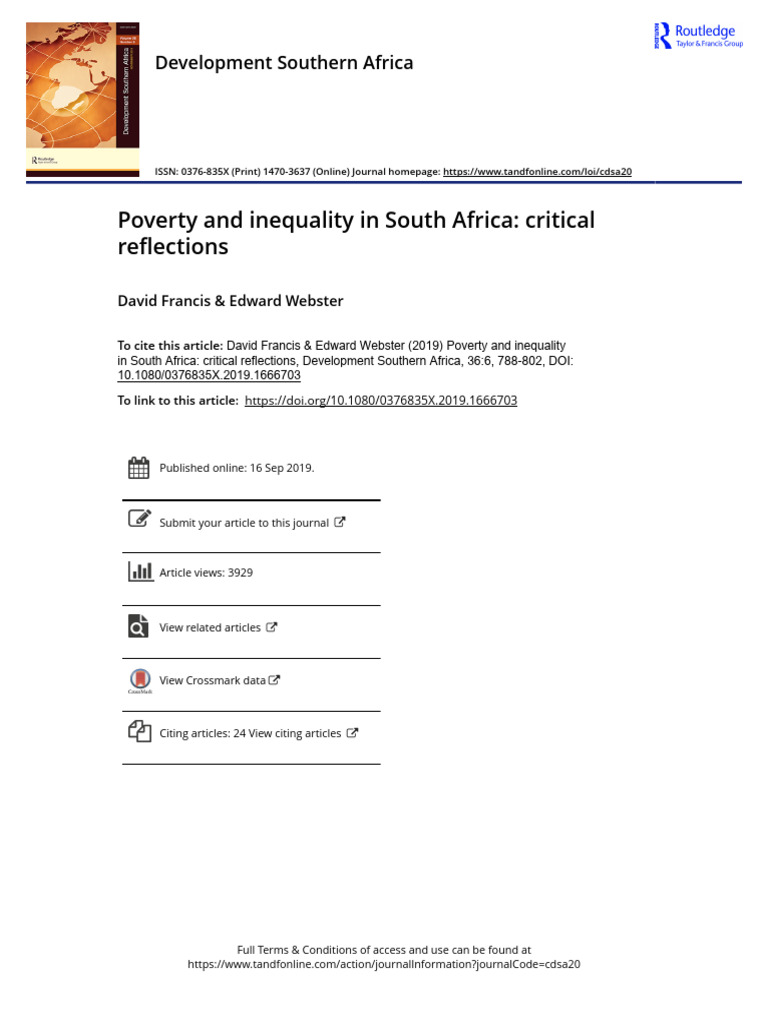 Poverty and Inequality in South Africa | PDF | Economic Inequality ...