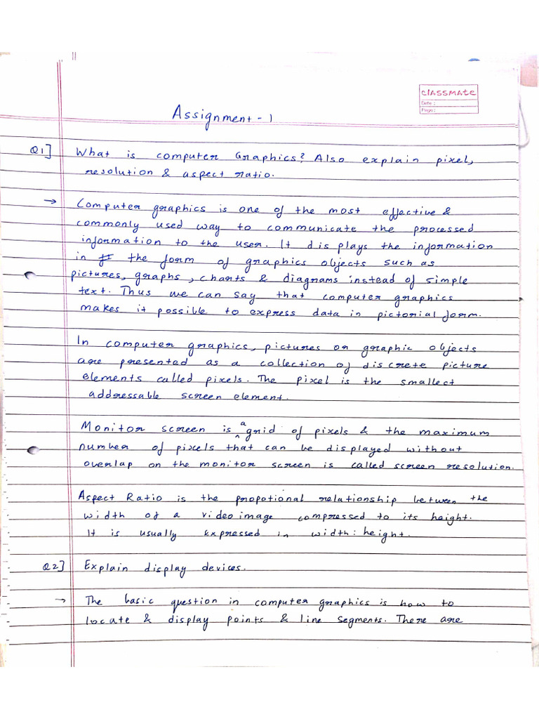 CG Assignment 1 | PDF