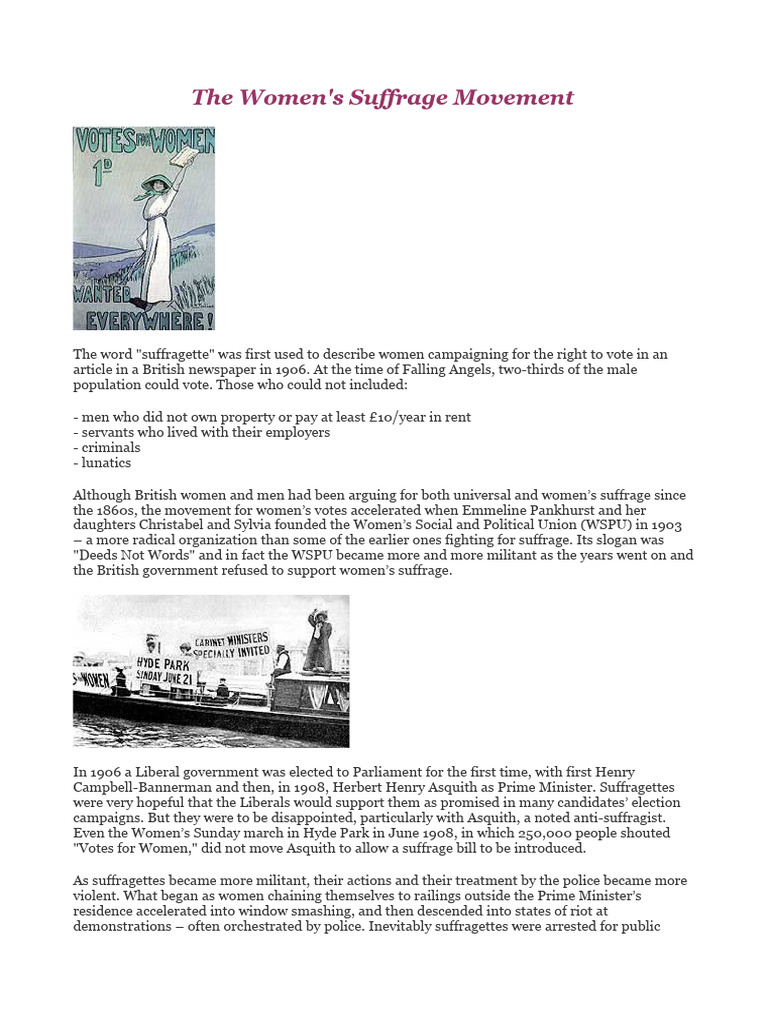 The Women | PDF | Suffragette | Women's Rights