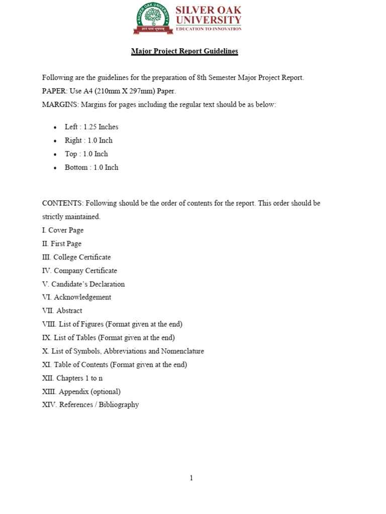 Major Project Report Guidelines | PDF | System | Paragraph