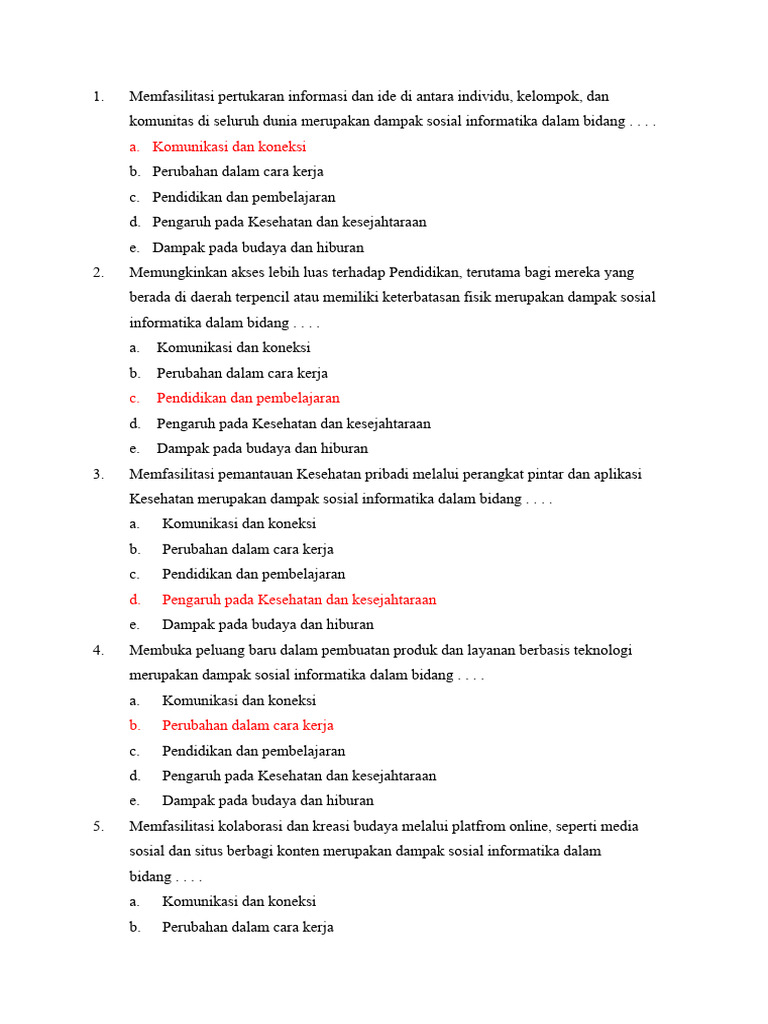 Soal Informatika Kelas 10 SMK | PDF