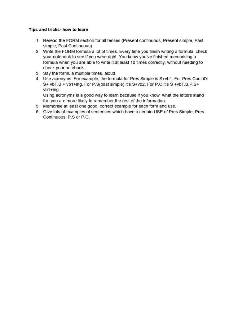Tips And Tricks How To Learn Pdf