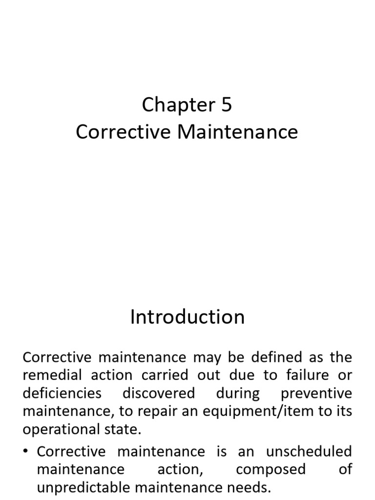 Understanding Corrective Maintenance Types | PDF | Systems Engineering