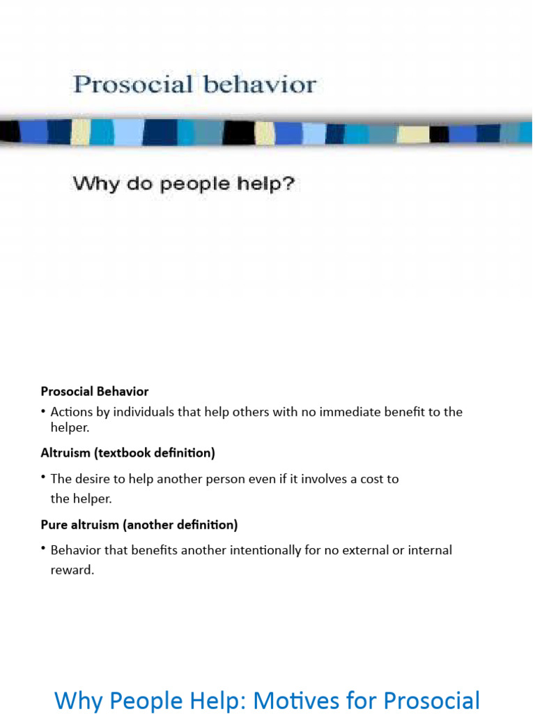 Understanding Prosocial Behavior Motives | PDF | Twin | Motivation