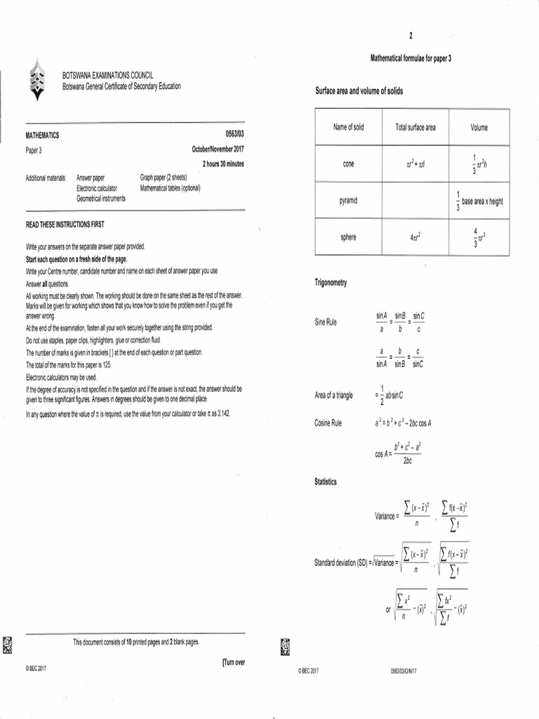 Paper 3 2017 | PDF