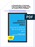 Aristotle S Classification of Animals Biology and The Conceptual Unity of The Aristotelian Corpus Pierre Pellegrin