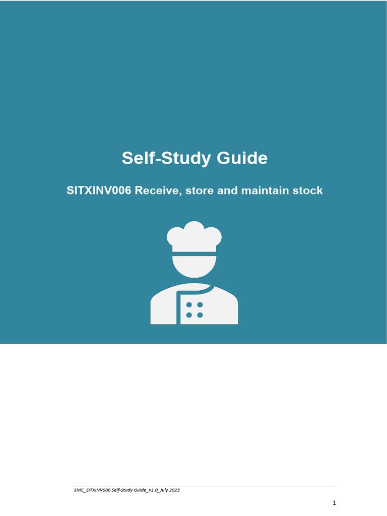 SITXINV006 Self-Study Guide | PDF