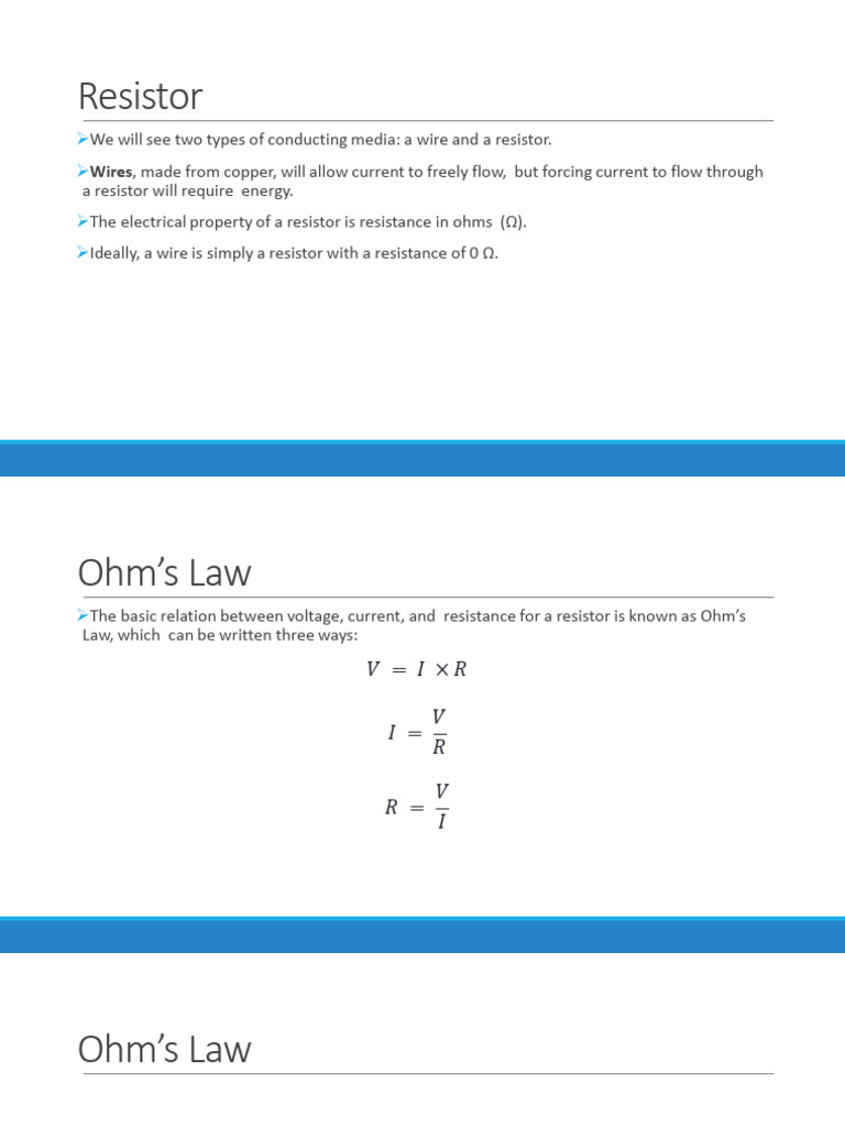 Lecture 2 Basics-21-32 | PDF | Electrical Resistance And Conductance ...