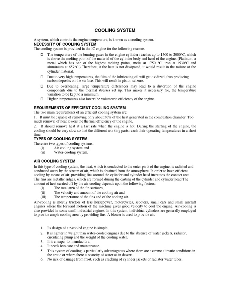 Understanding Engine Cooling Systems | PDF | Internal Combustion Engine ...