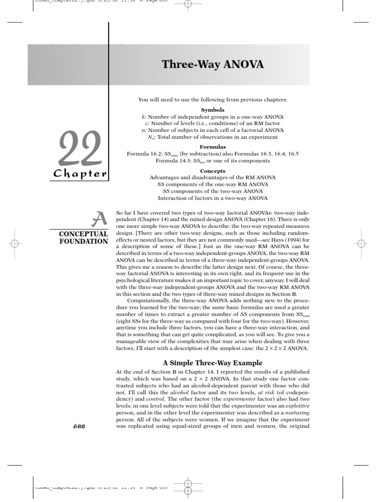 Understanding Three-Way ANOVA | PDF | Analysis Of Variance | Experiment