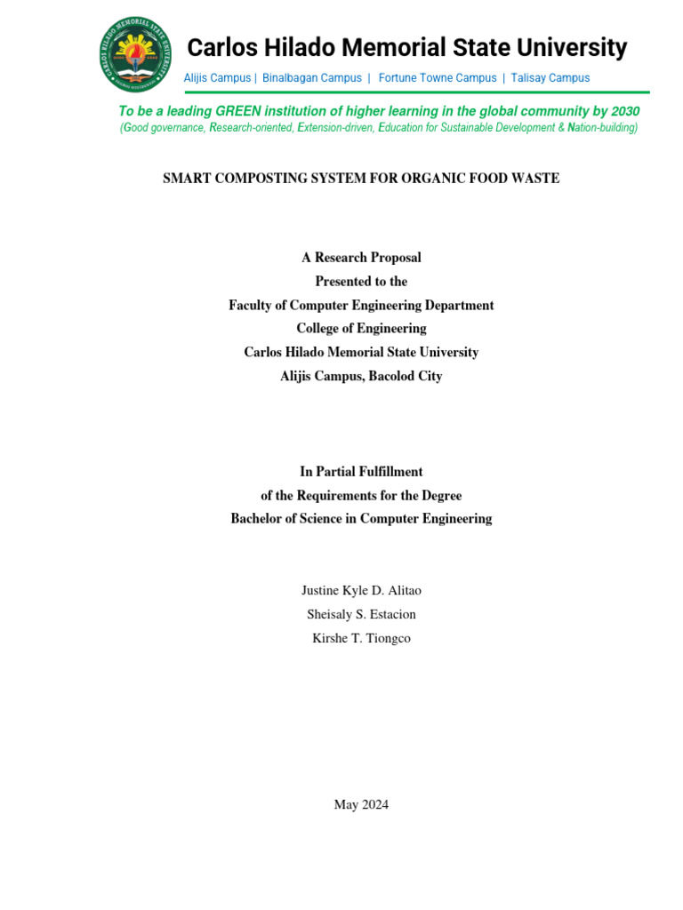 Smart Composting System Proposal | PDF | Waste Management | Compost