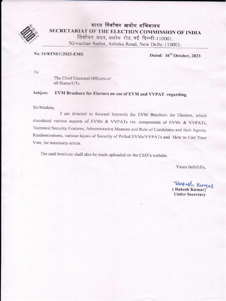 EVM Broucher 2023 - Compressed | PDF | Electronic Voting | Elections