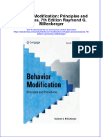 Behavior Modification Principles and Procedures 7Th Edition Raymond G Miltenberger Online Ebook Texxtbook Full Chapter PDF