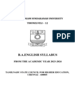 B.A. English I & II Sem. - (2023-24 Batch) - UG - Affiliated Colleges