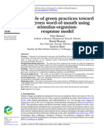 The Role of Green Practices Toward The Green Word-Of-Mouth Using Stimulus-Organism-Response Model