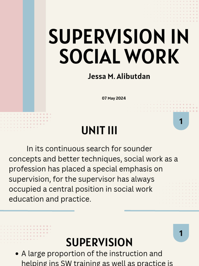 Supervision In Social Work Pdf Social Work Learning
