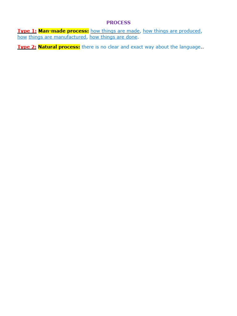 Writing Task 1: Process Verbs Explained | PDF | Rock (Geology ...