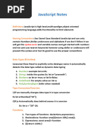 Javascript Notes