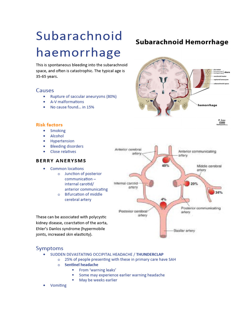 Subarachnoid Hemorrhage Pdf | Subarachnoid Hemorrhage – DTWNIR