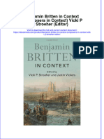 Ebook Benjamin Britten in Context Composers in Context Vicki P Stroeher Editor Online PDF All Chapter