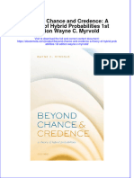 Ebook Beyond Chance and Credence A Theory of Hybrid Probabilities 1St Edition Wayne C Myrvold Online PDF All Chapter