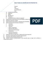 Esquema General para El Disen o de Un Proyecto