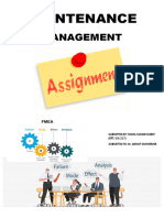 Maintenance Management Assignment-1