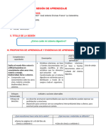 SESION DE APRENDIZAJE Cómo Cuido Mi Sistema Digestivo