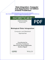 Biological Data Integration Computer and Statistical Approaches 1St Edition Christine Froidevaux Online Ebook Texxtbook Full Chapter PDF