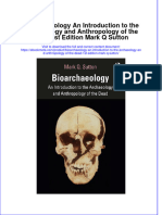 Ebook Bioarchaeology An Introduction To The Archaeology and Anthropology of The Dead 1St Edition Mark Q Sutton Online PDF All Chapter