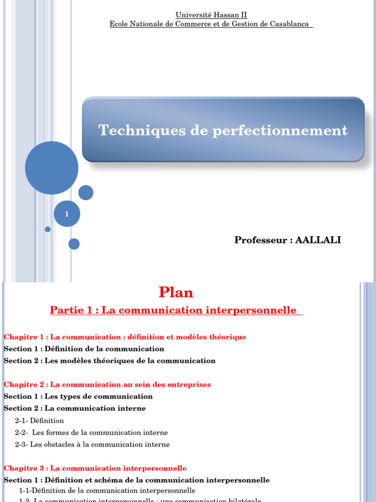 Techniques de communication interpersonnelle | PDF | la communication ...