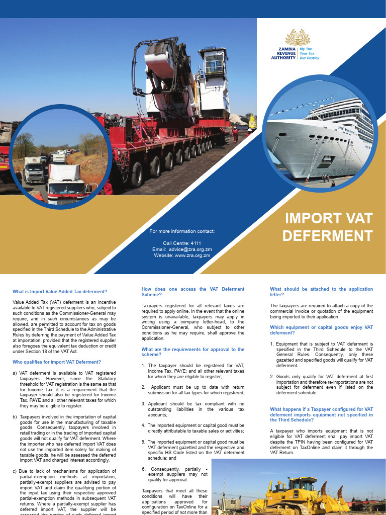 VAT Deferment | PDF | Value Added Tax | Taxes
