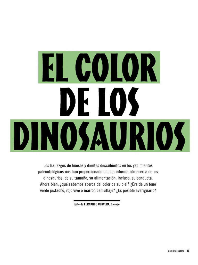El Color de Los Dinosaurios | PDF