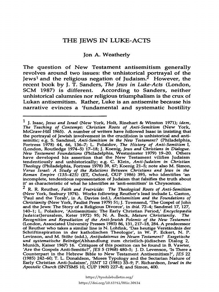 The Jews in Luke Acts | PDF | Acts Of The Apostles | Paul The Apostle