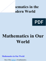 Mathematics in Our World