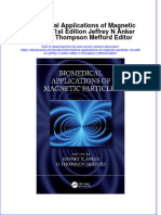 Ebook Biomedical Applications of Magnetic Particles 1St Edition Jeffrey N Anker Editor O Thompson Mefford Editor Online PDF All Chapter