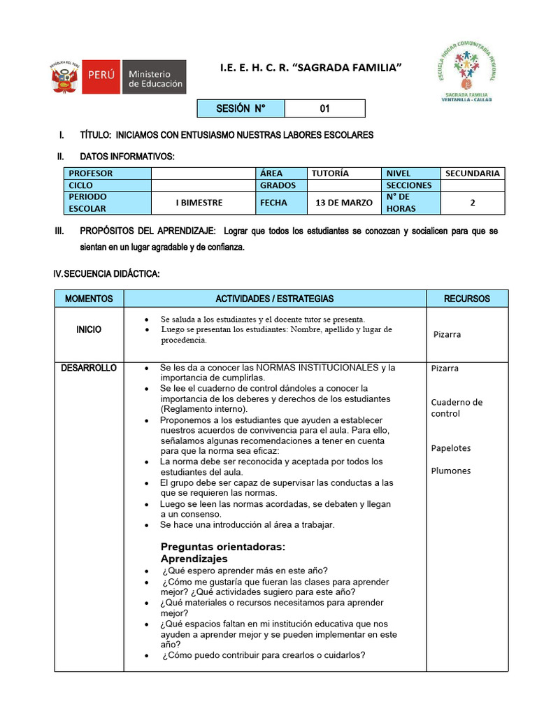 Bienestar y Convivencia Escolar 2023 | PDF | Salón de clases | Cognición