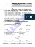 CBSE Sample Paper 2 Maths Standard