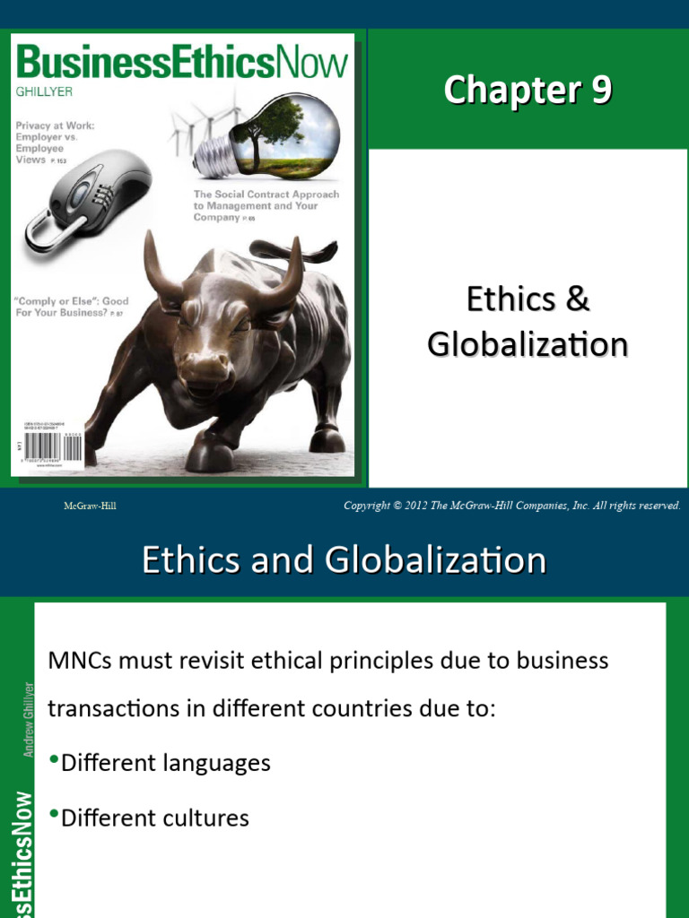 Chapter 9 - Ethics and Globalization | PDF | Business | Corruption