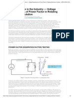 Voltage Dependencies of Power Factor in Rotating Machinery Insulation