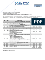 Cot. 604 Desmontaje e Instalación de 01 Unidad Evapodora. - CH4